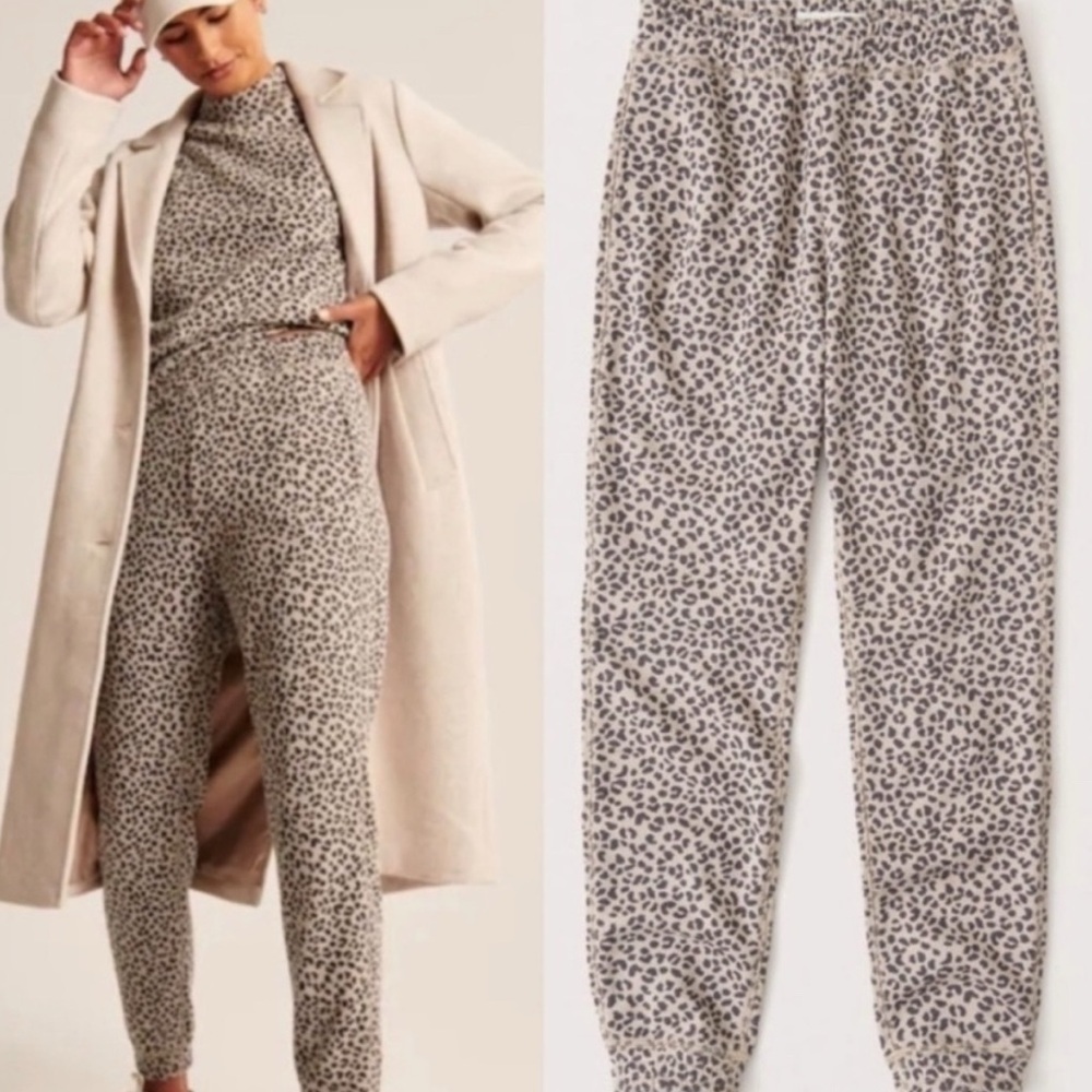 Super Soft Abercrombie Leopard Print Sweat Pants